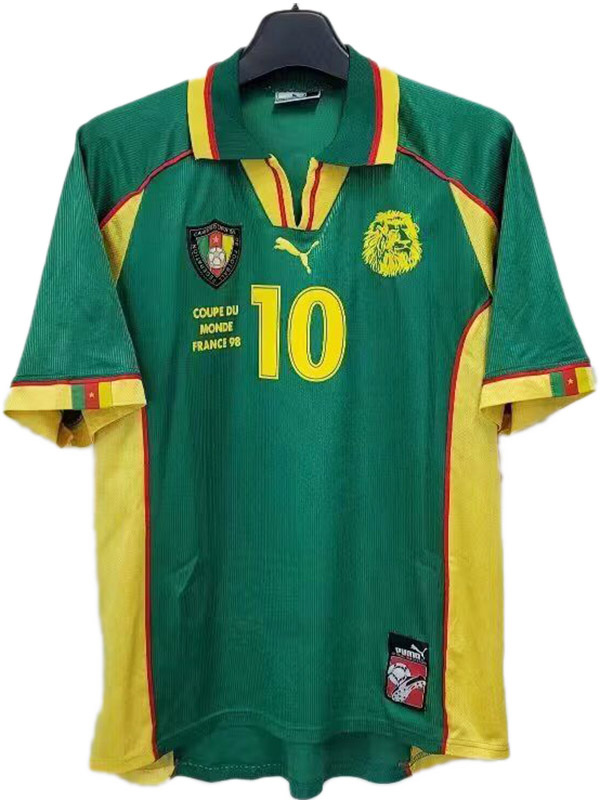Cameroon maillot rétro domicile premier uniforme de football maillot de football pour hommes 1998